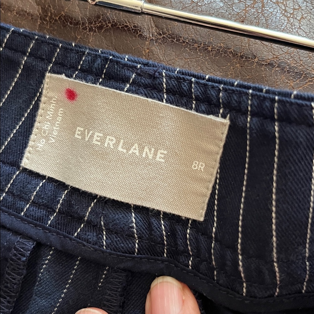 Everlane Dark Blue Striped Pants